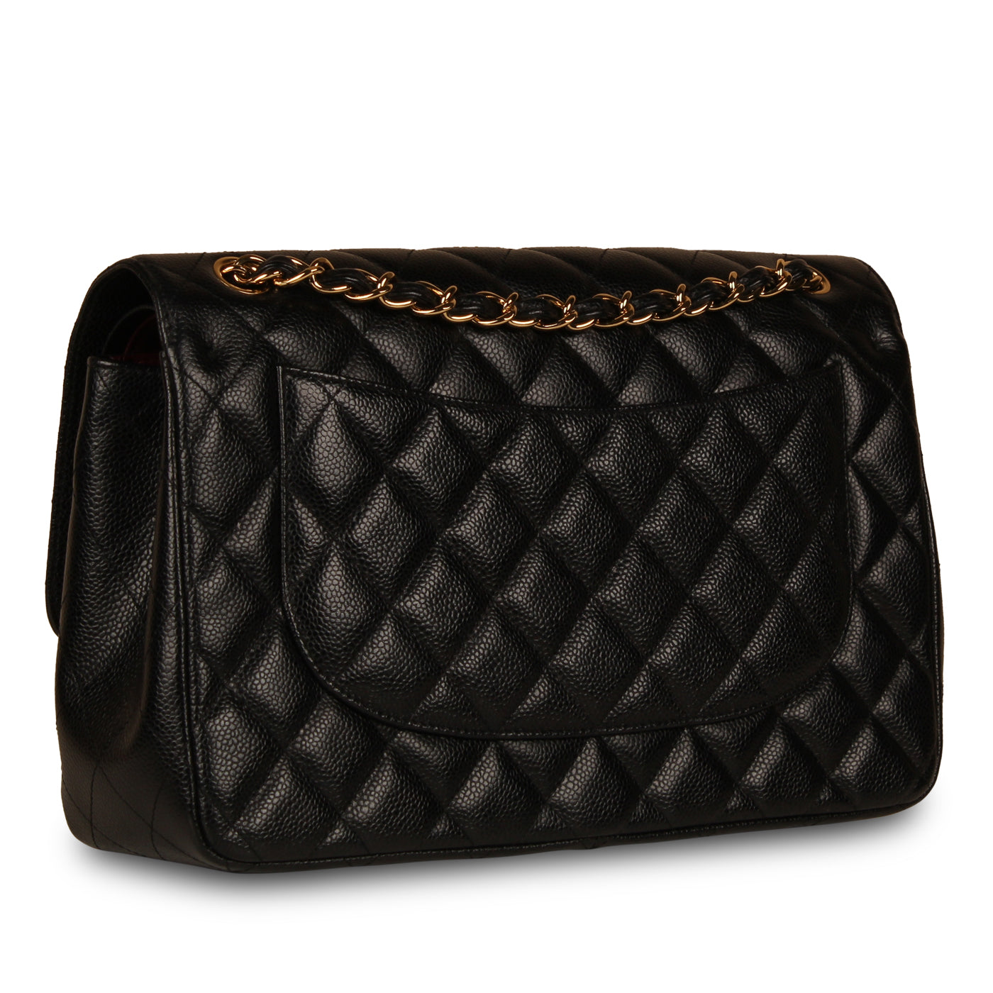 Chanel Classic Flap Caviar Black Shoulder Bag Style 39