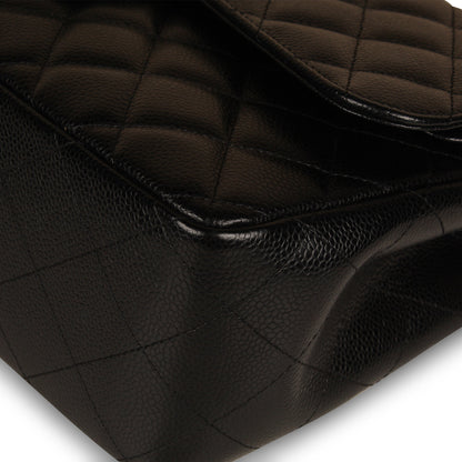 Chanel Classic Flap Caviar Black Shoulder Bag Style 39