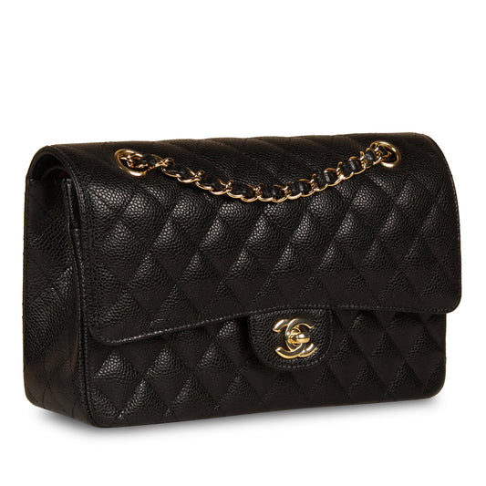 Chanel Classic Flap Caviar Black Shoulder Bag Style 80