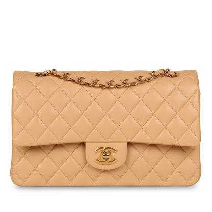 Chanel Classic Flap Lambskin Gold Shoulder Bag Style 37
