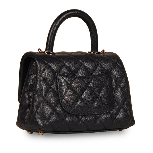 Chanel Coco Handle Caviar Gold Shoulder Bag Style 5