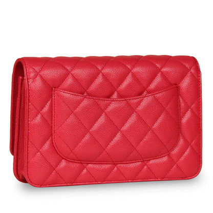 Chanel Classic Wallet On Chain - Pink Caviar