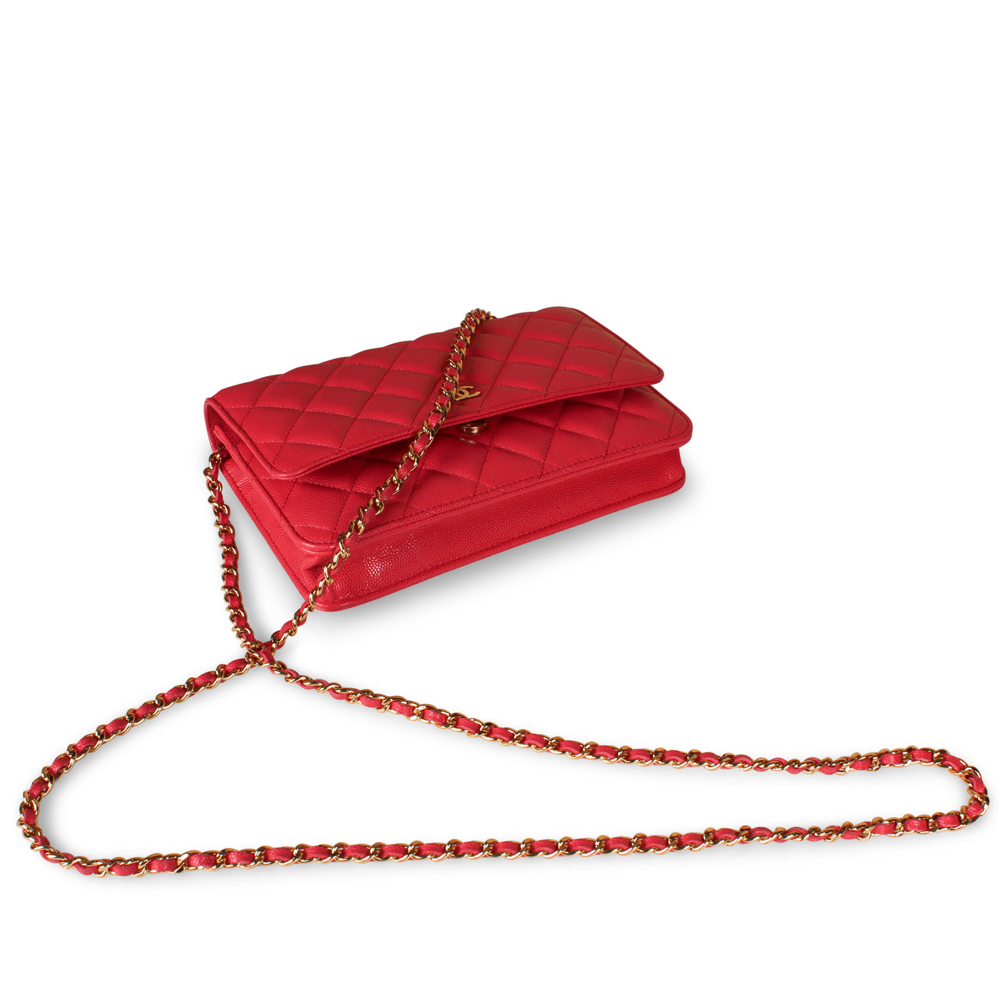 Chanel Classic Wallet On Chain - Pink Caviar