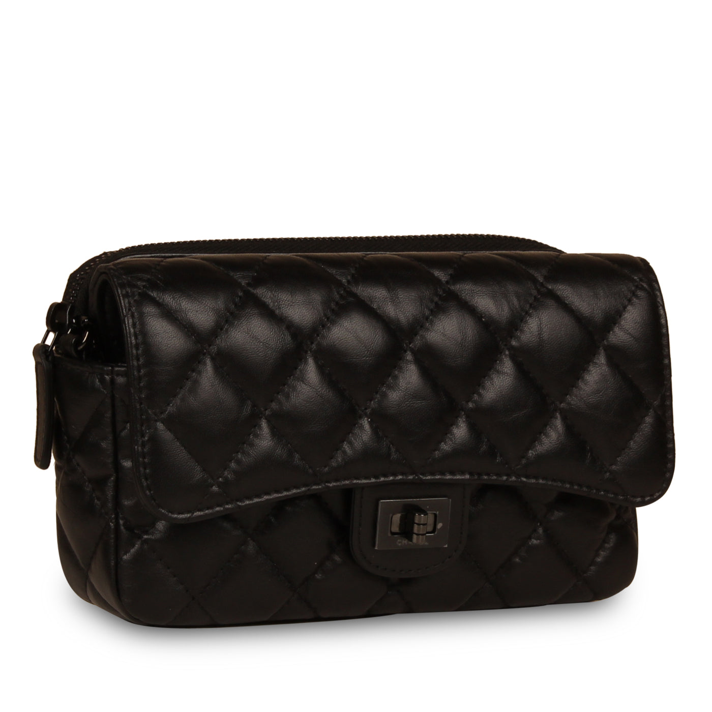 O-Case Re-Issue Crossbody - Black calfskin