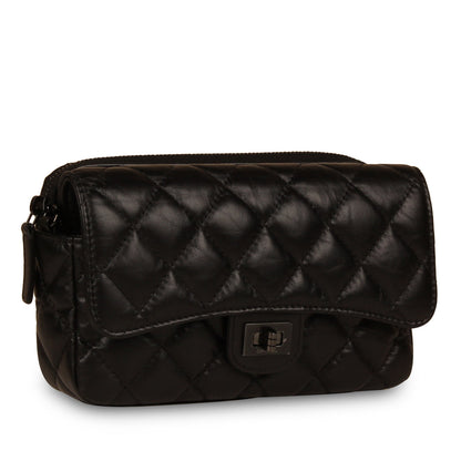 O-Case Re-Issue Crossbody - Black calfskin