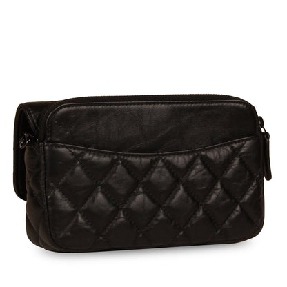 O-Case Re-Issue Crossbody - Black calfskin