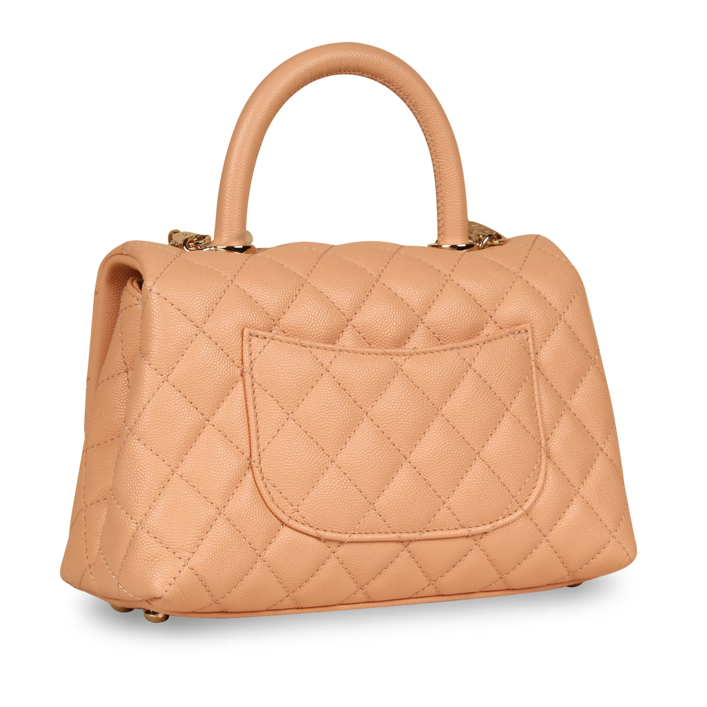 Chanel Pink Caviar Coco Top Handle - Small