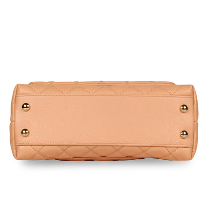 Chanel Pink Caviar Coco Top Handle - Small