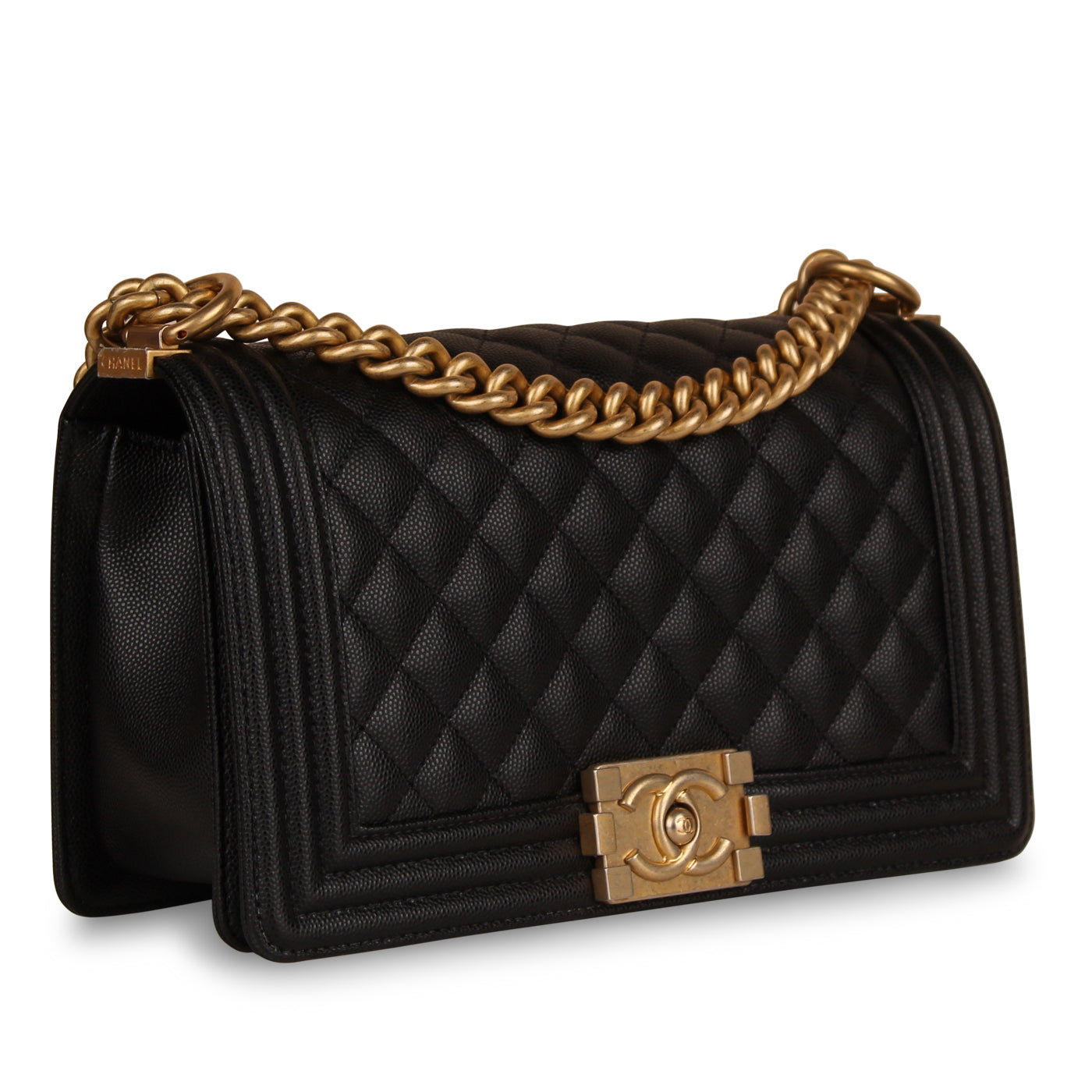 Chanel Boy Bag Caviar Black Shoulder Bag Style 12