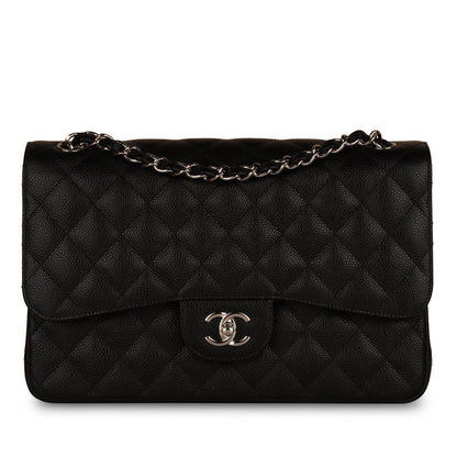 Chanel Classic Flap Caviar Black Shoulder Bag Style 38