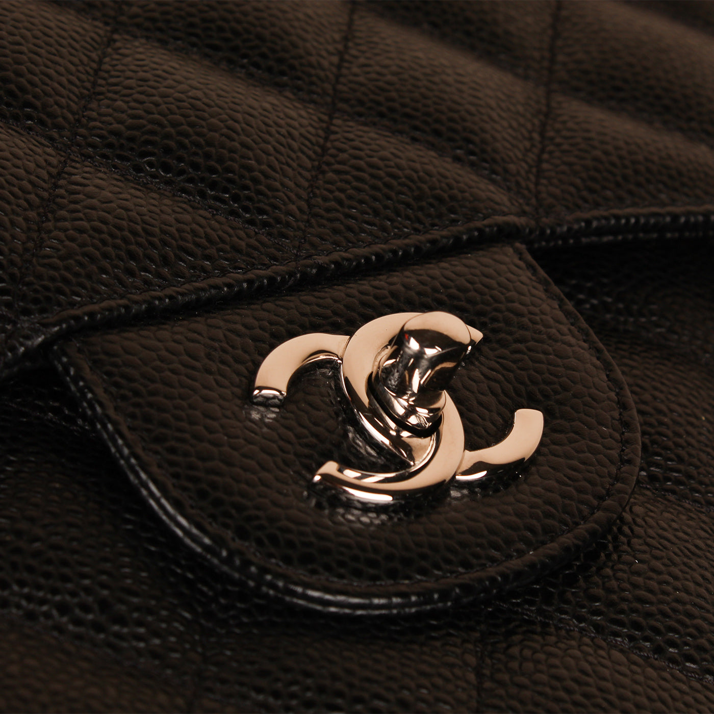 Chanel Classic Flap Caviar Black Shoulder Bag Style 38