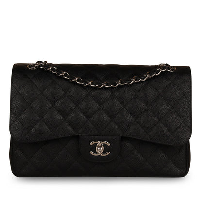 Chanel Classic Flap Caviar Black Shoulder Bag Style 24