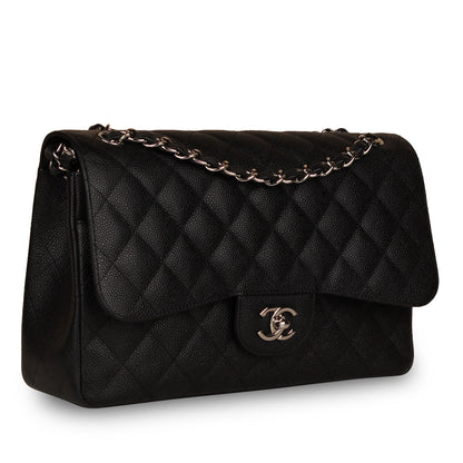 Chanel Classic Flap Caviar Black Shoulder Bag Style 24