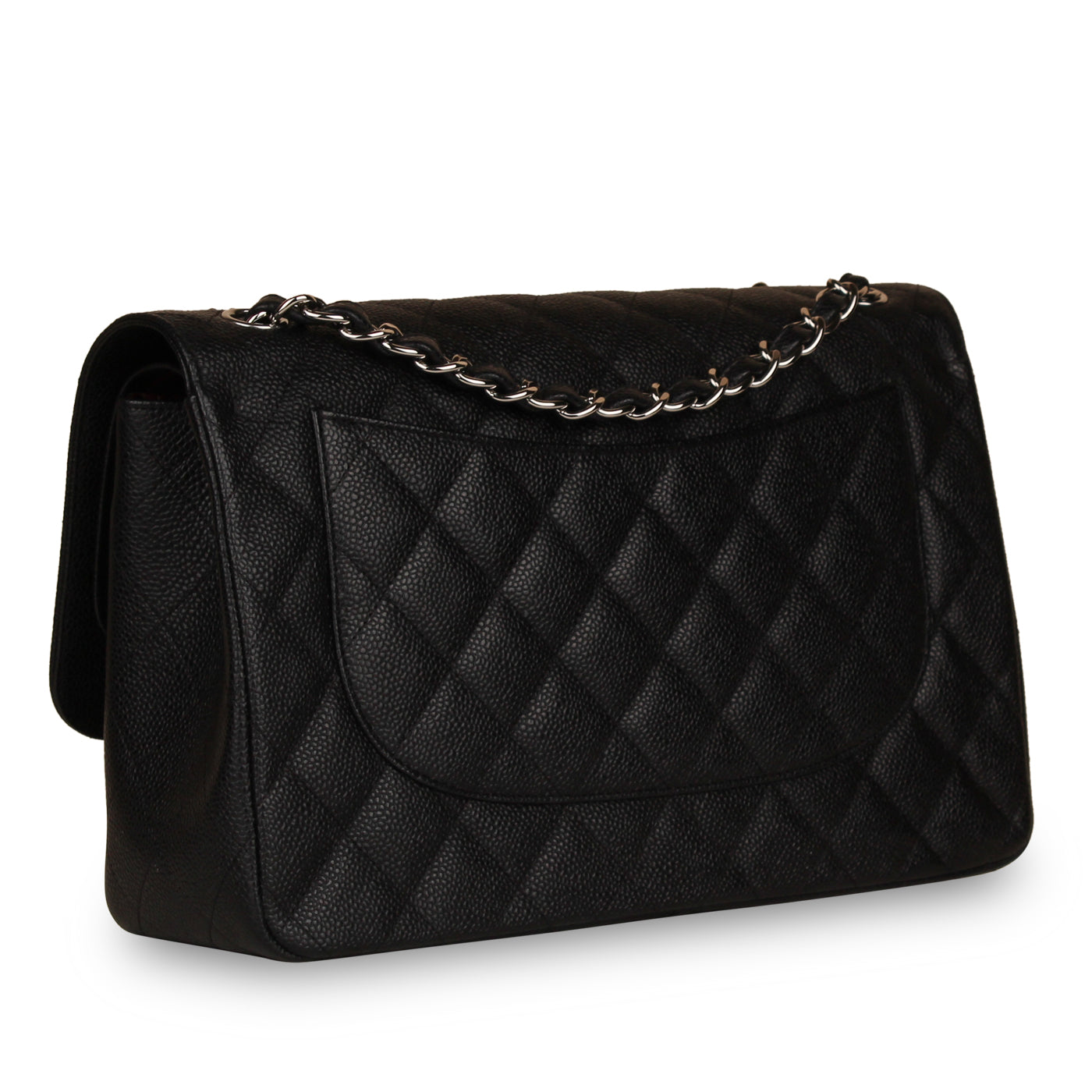 Chanel Classic Flap Caviar Black Shoulder Bag Style 24
