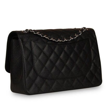 Chanel Classic Flap Caviar Black Shoulder Bag Style 24