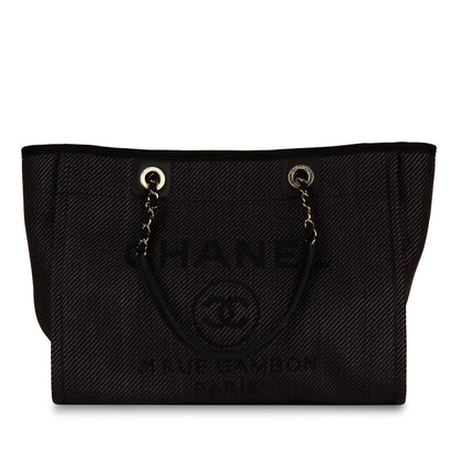 Chanel Cambon Leather Black Tote Bag Leather