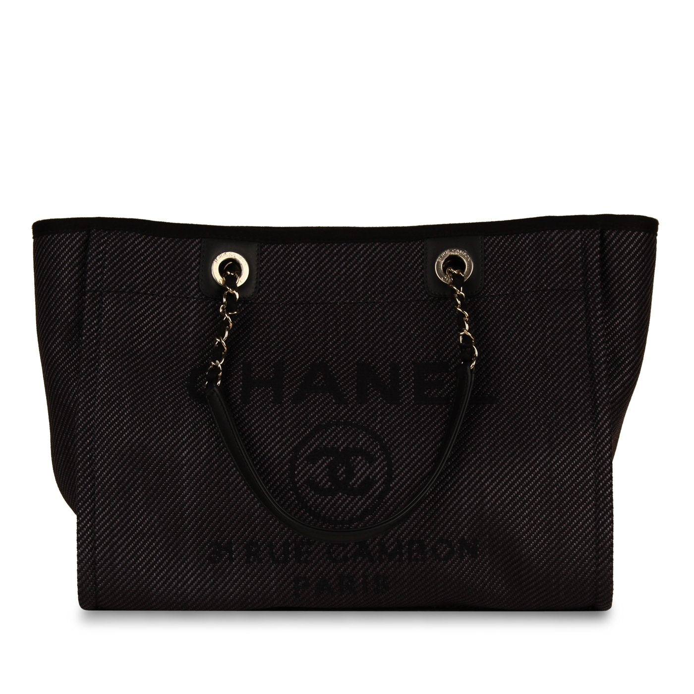 Chanel Cambon Leather Black Tote Bag Style 3