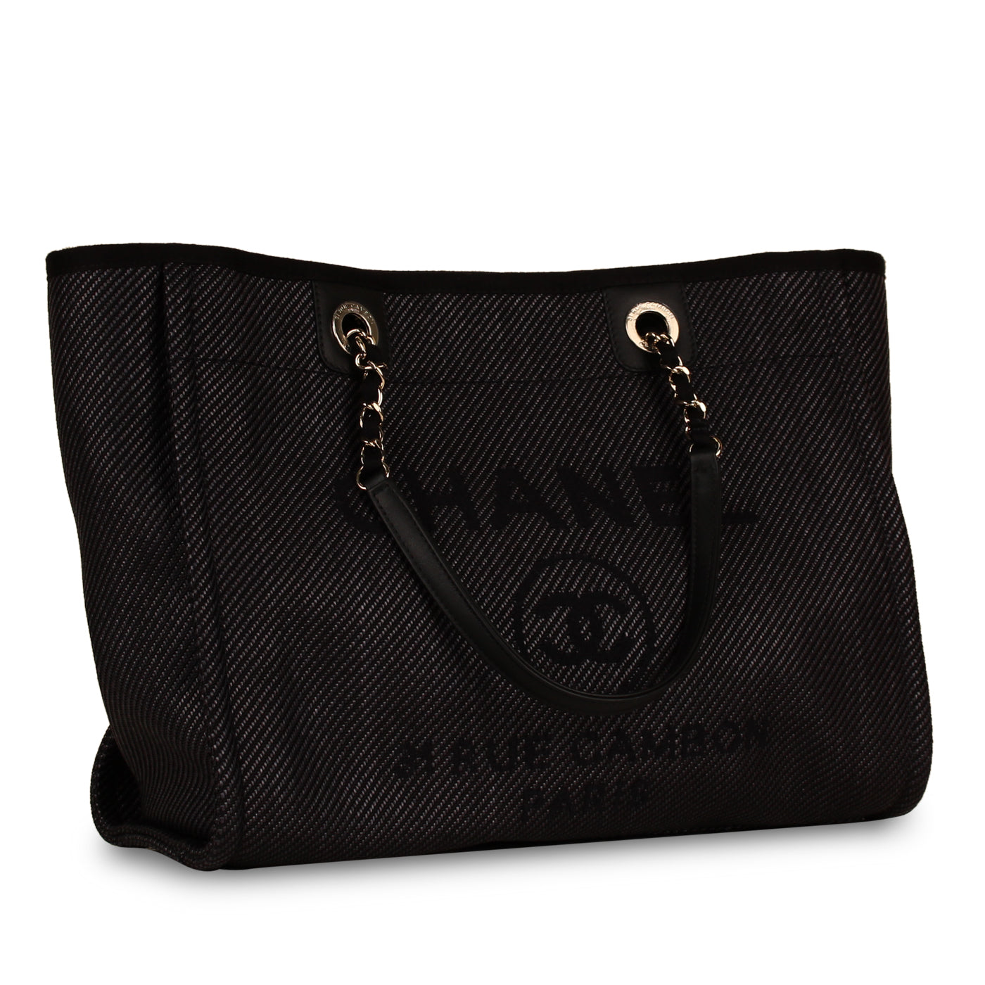 Chanel Cambon Leather Black Tote Bag Style 4