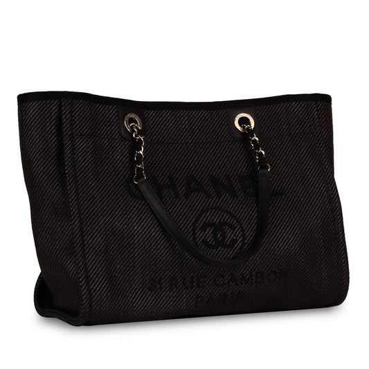 Chanel Cambon Leather Black Tote Bag Leather