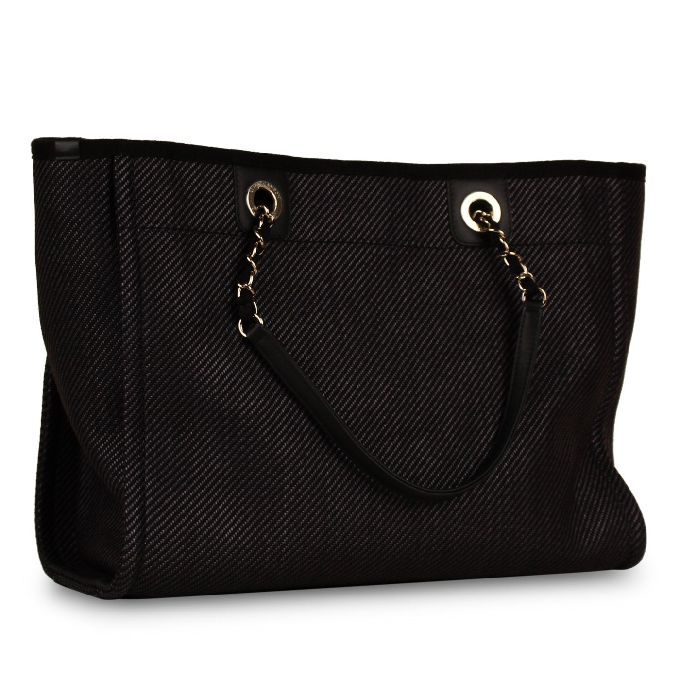 Chanel Cambon Leather Black Tote Bag Style 3