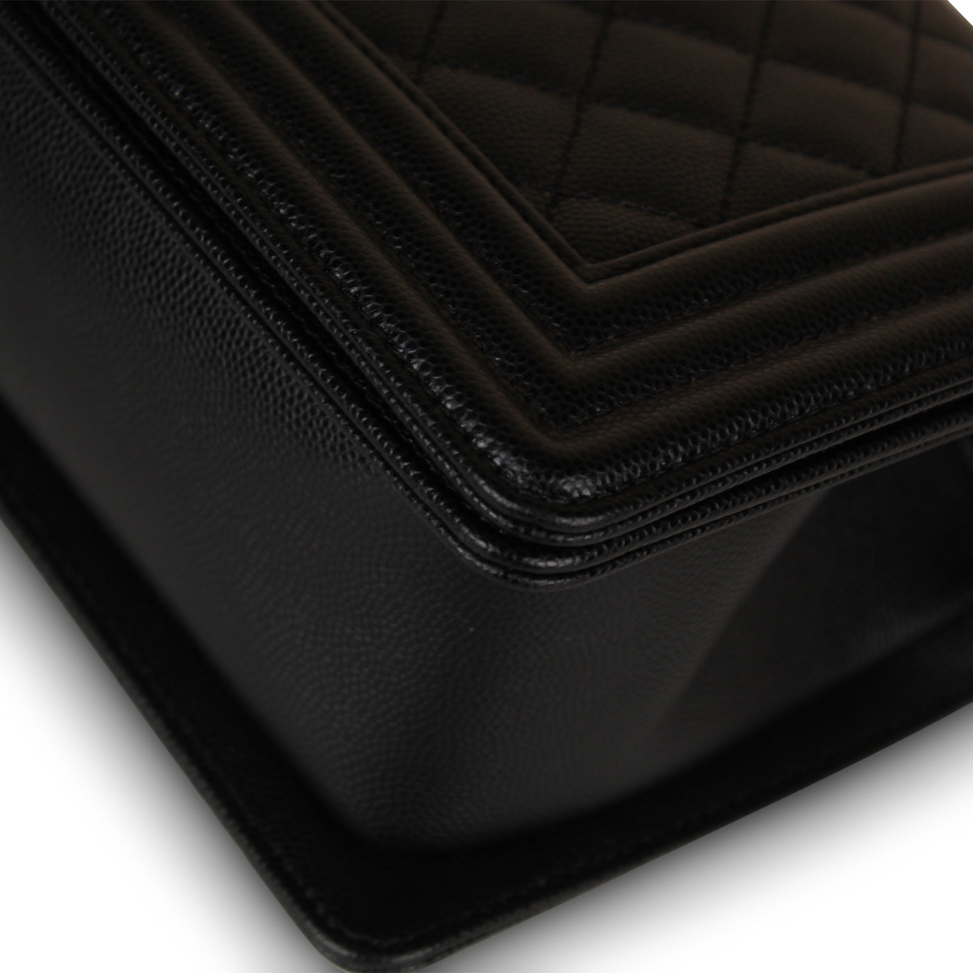 Chanel Boy Bag Caviar Black Shoulder Bag Style 11