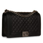 Chanel Boy Bag Lambskin Black Shoulder Bag Style 3