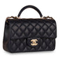 Chanel Classic Flap Lambskin Black Shoulder Bag Style 223