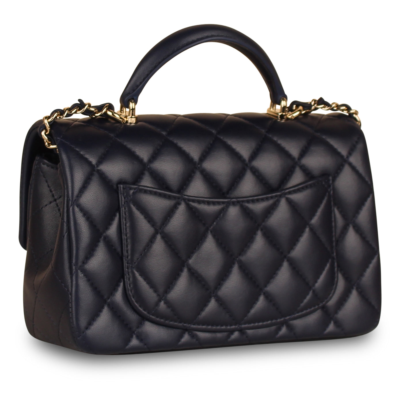 Chanel Classic Flap Lambskin Black Shoulder Bag Style 223