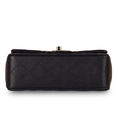 Chanel Classic Flap Lambskin Black Shoulder Bag Style 219