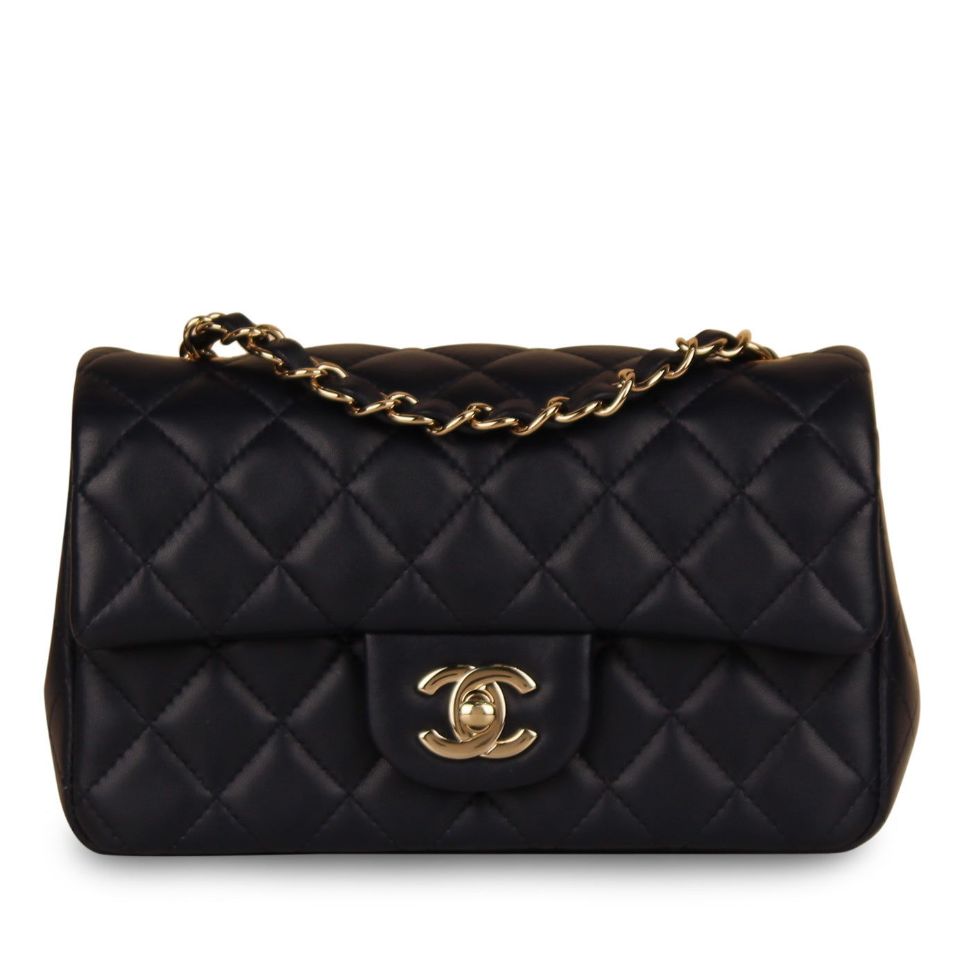 Chanel Classic Flap Lambskin Gold Shoulder Bag Style 83