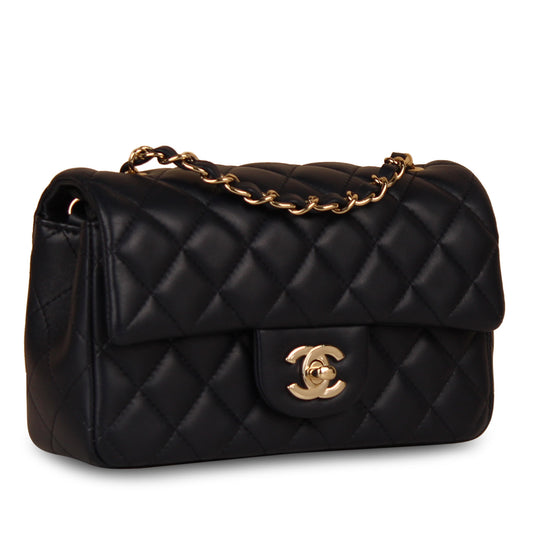 Chanel Classic Flap Lambskin Gold Shoulder Bag Style 83