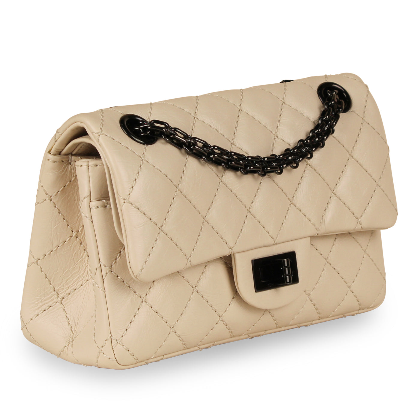Chanel Classic Flap Calfskin Black Shoulder Bag Style 6