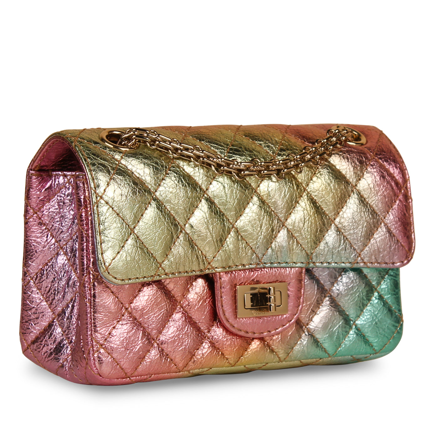 Chanel Classic Flap Calfskin Gold Shoulder Bag Style 2