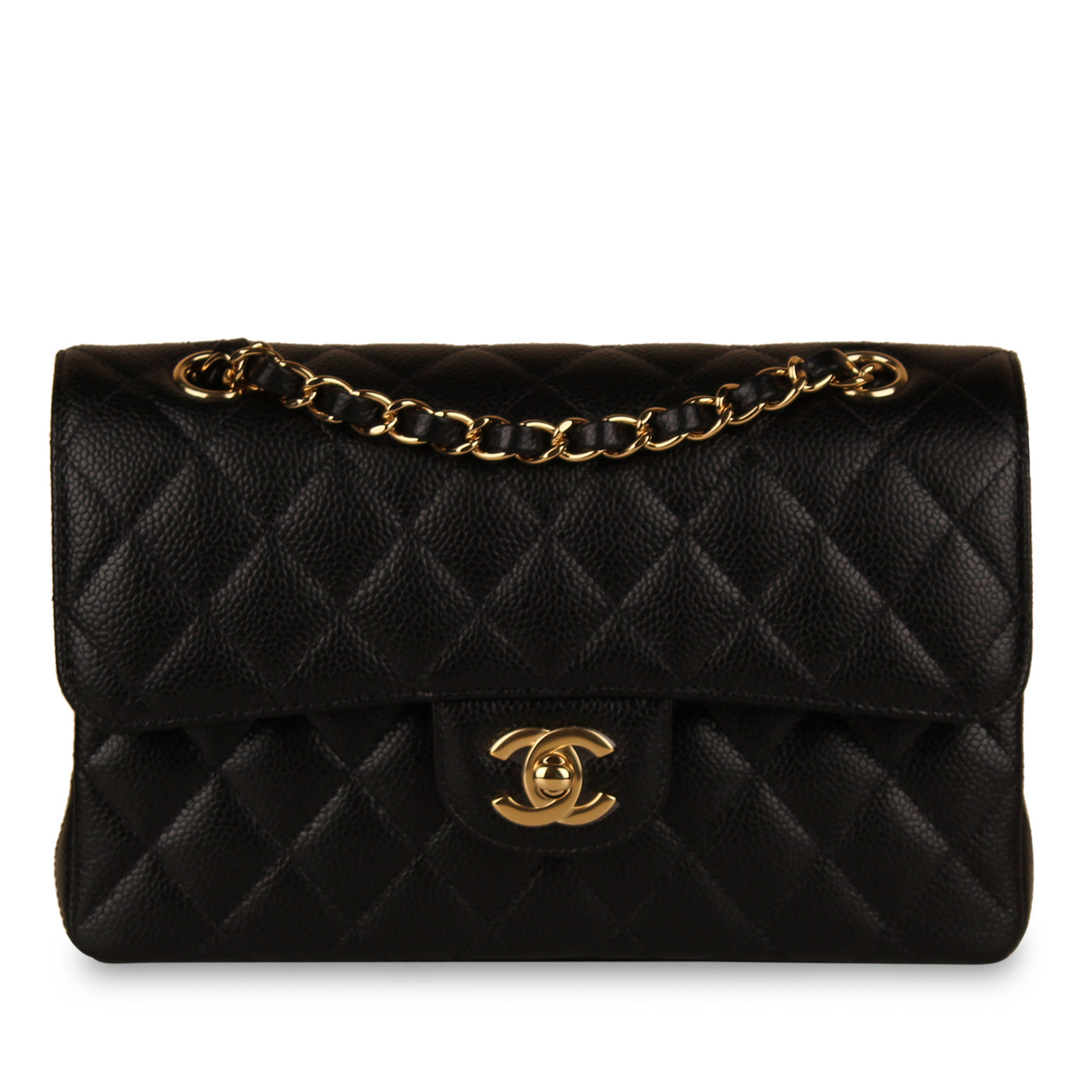 Chanel Classic Flap Caviar Black Shoulder Bag Style 123