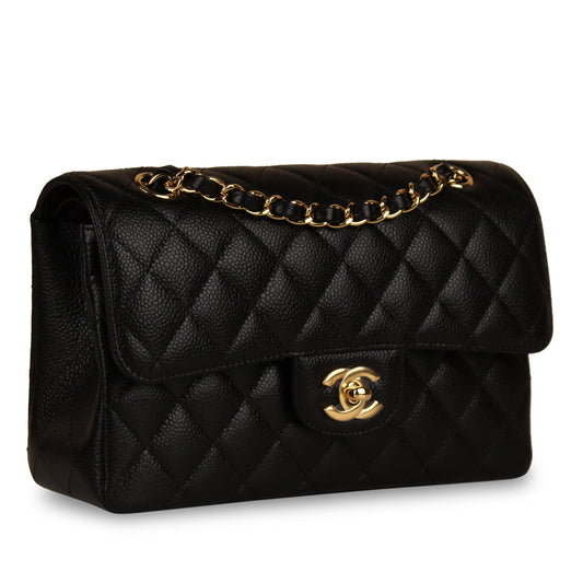 Chanel Classic Flap Caviar Black Shoulder Bag Style 123