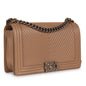 Chanel Boy Bag Calfskin Burgundy Shoulder Bag