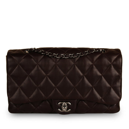 Chanel Classic Flap Lambskin Brown Shoulder Bag Style 9
