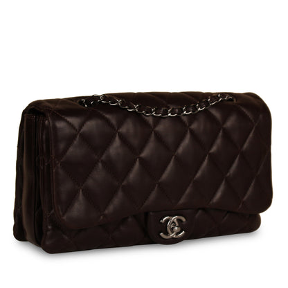 Chanel Classic Flap Lambskin Brown Shoulder Bag Style 9
