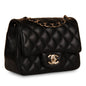 Chanel Classic Flap Lambskin Black Shoulder Bag Style 222