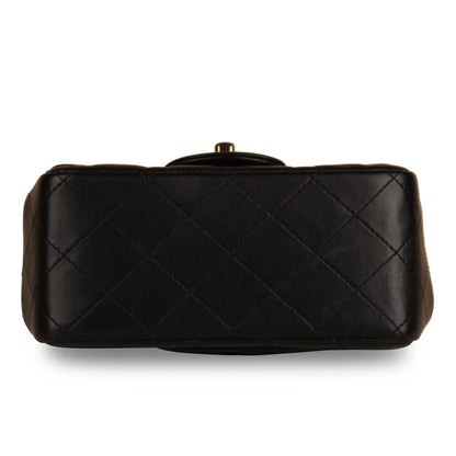 Chanel Classic Flap Lambskin Black Shoulder Bag Style 222