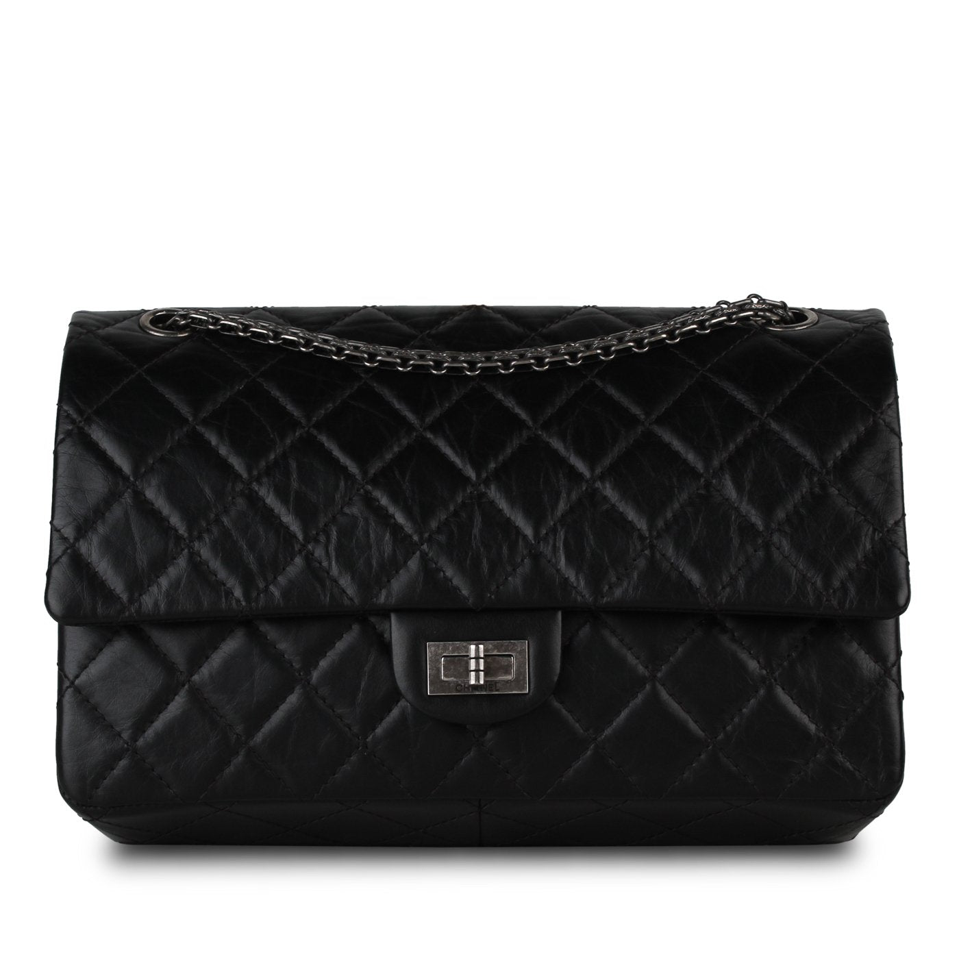 Chanel Classic Flap Calfskin Black Shoulder Bag Style 5