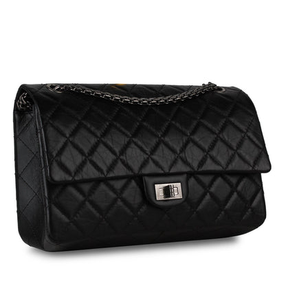 Chanel Classic Flap Calfskin Black Shoulder Bag Style 5