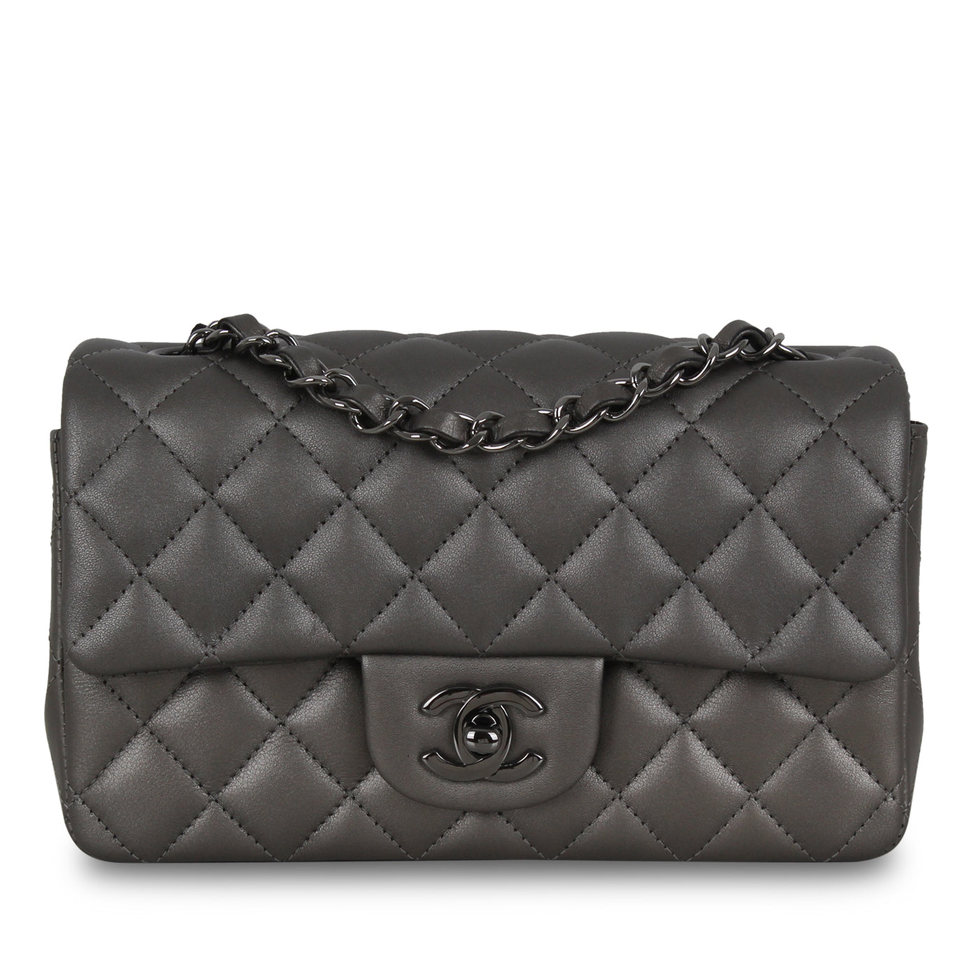Chanel Classic Flap Lambskin Black Shoulder Bag Style 172
