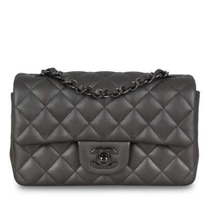 Chanel Classic Flap Lambskin Black Shoulder Bag Style 172