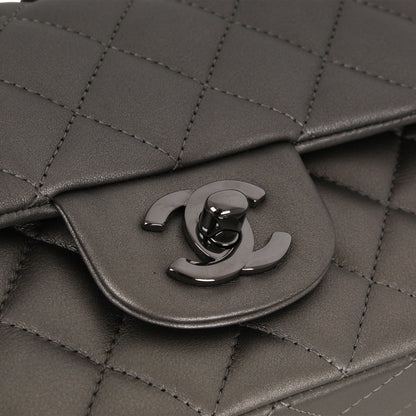 Chanel Classic Flap Lambskin Black Shoulder Bag Style 172