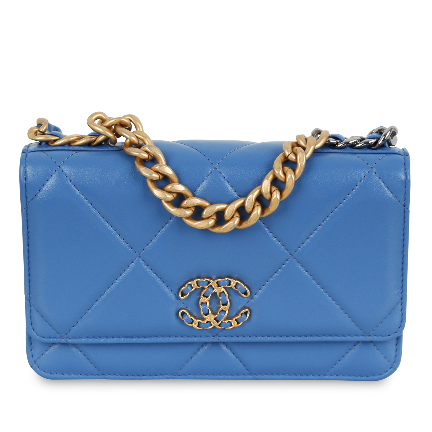 Chanel Wallet On Chain Lambskin Gold Crossbody Lambskin