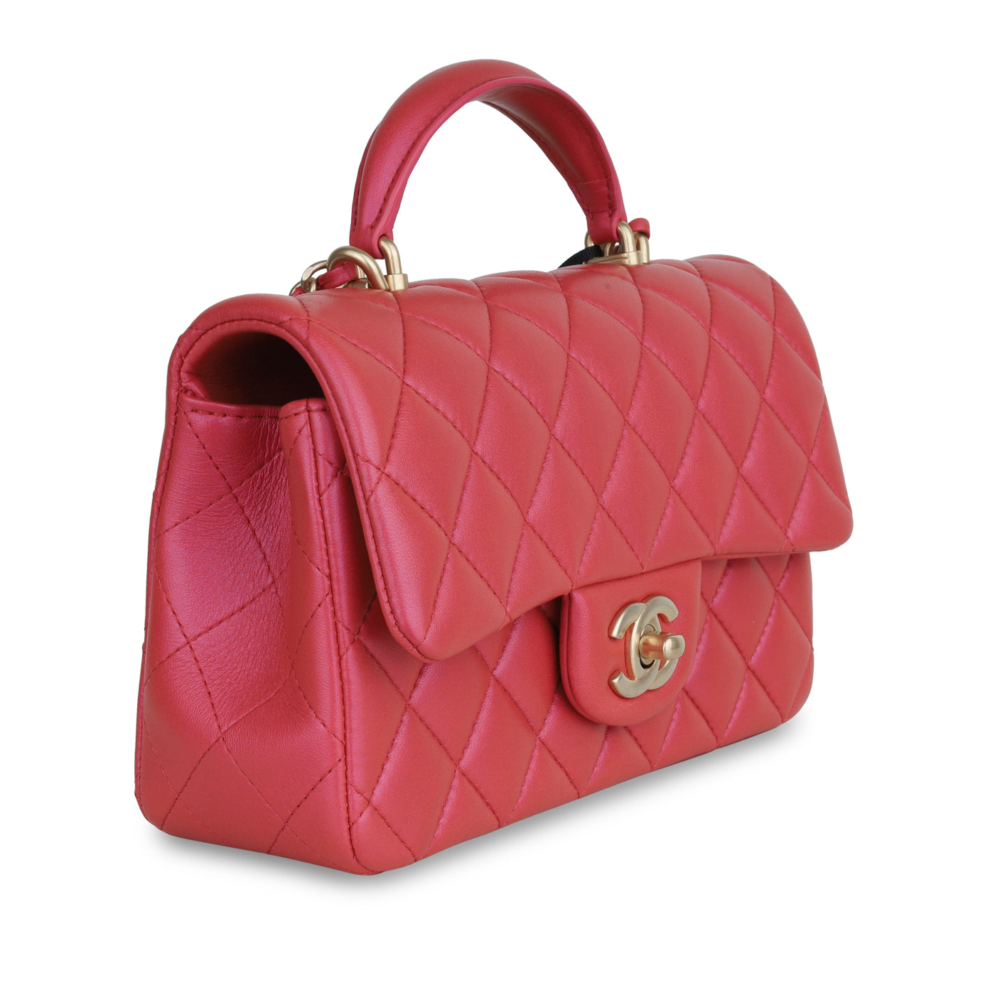 Chanel Classic Flap Lambskin Gold Shoulder Bag Style 94