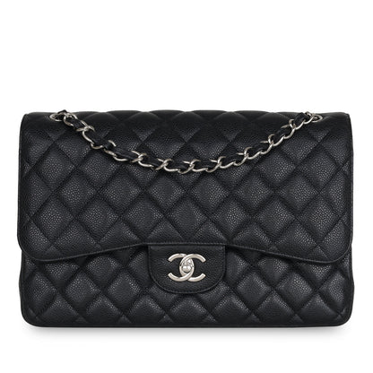 Chanel Classic Flap Caviar Black Shoulder Bag Style 21