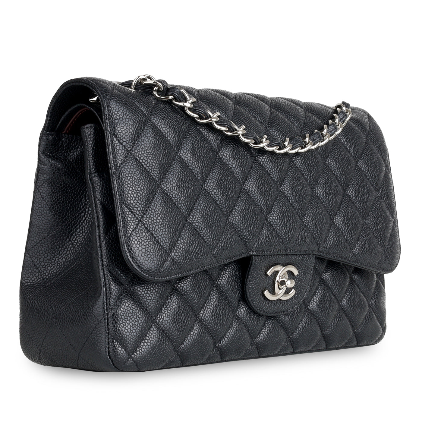 Chanel Classic Flap Caviar Black Shoulder Bag Style 21