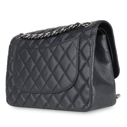 Chanel Classic Flap Caviar Black Shoulder Bag Style 21